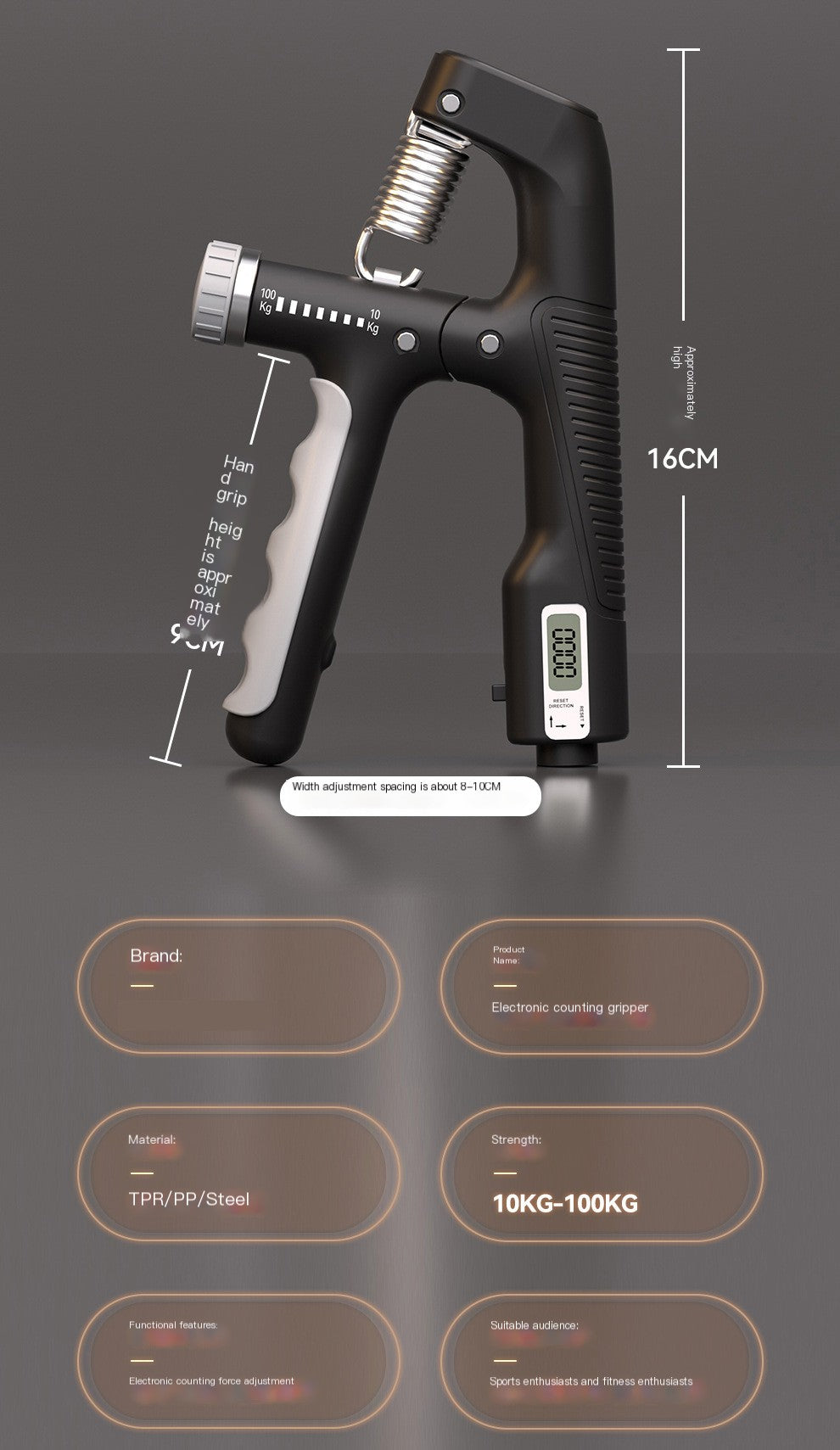 100KG Adjustable Grip Strength Trainer