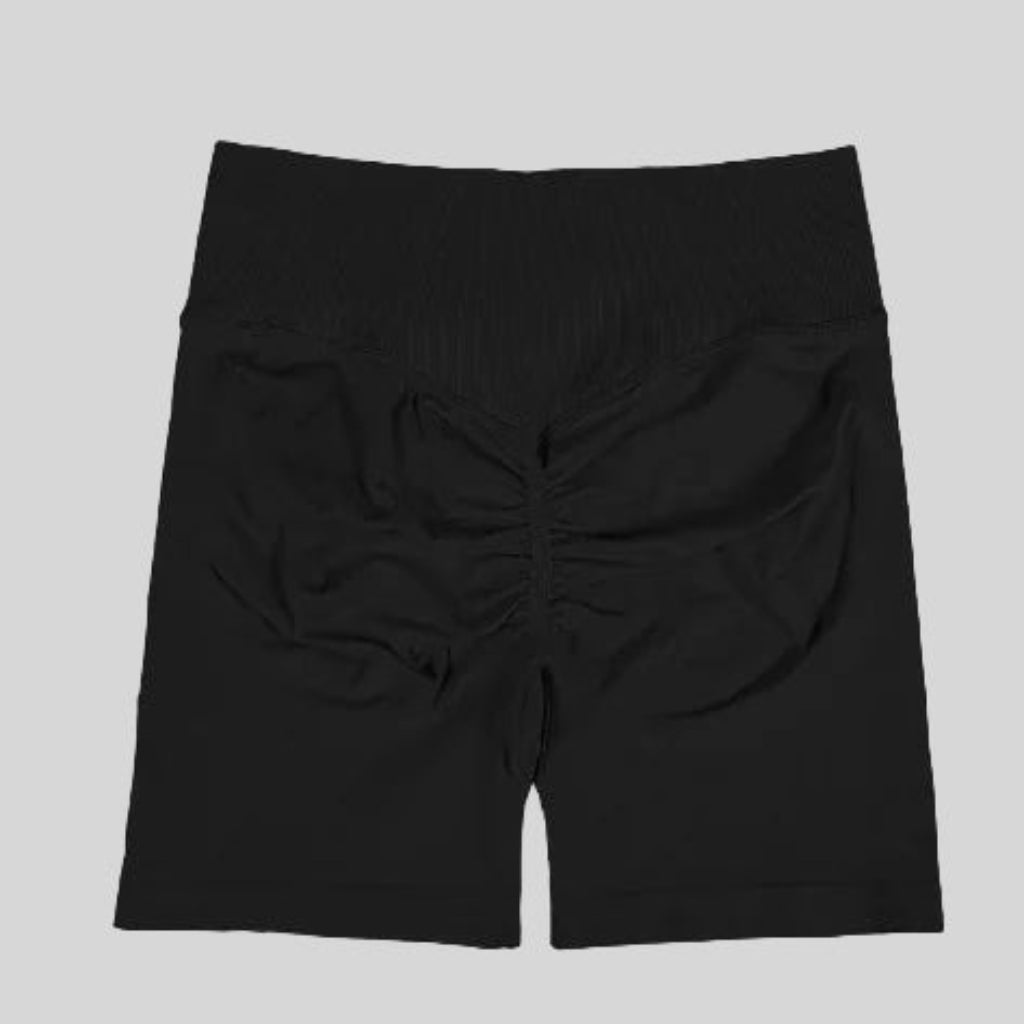 Black shorts on a white background
